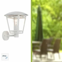 Luminaires Brilliant Applique murale d'extérieur Brilliant Riley Blanc, 1 lumière