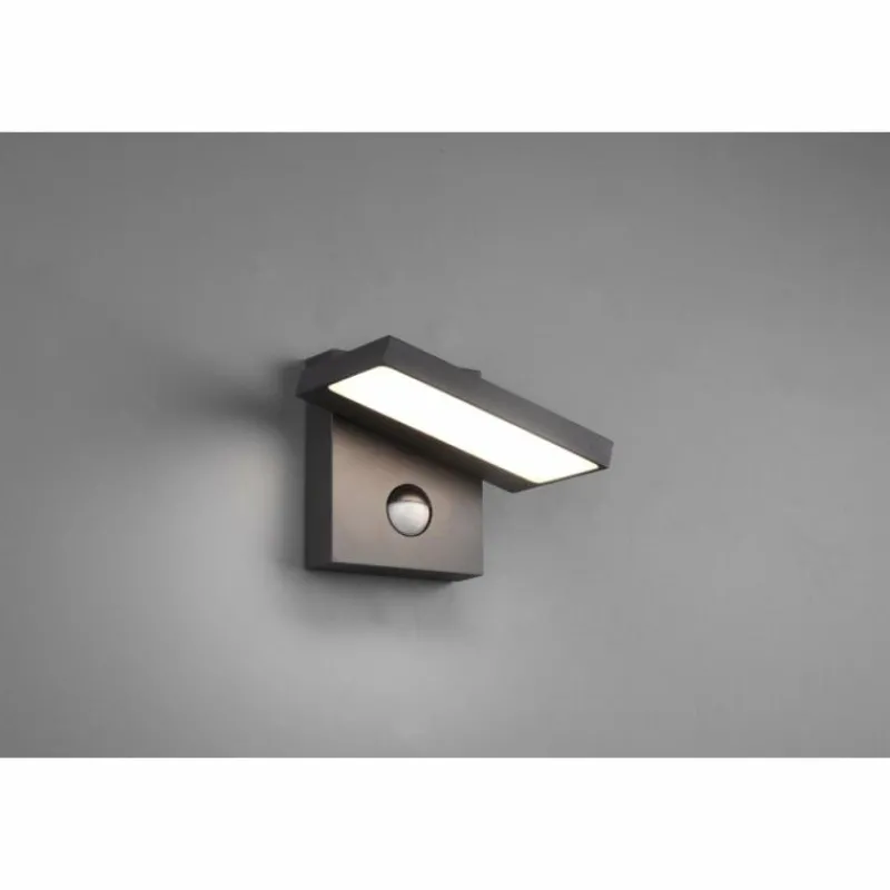 Luminaires Trio Applique murale d'extérieur Trio Horton LED Anthracite, 1 lumière, Détecteur de mouvement