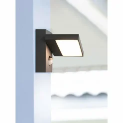 Luminaires Trio Applique murale d'extérieur Trio Horton LED Anthracite, 1 lumière, Détecteur de mouvement