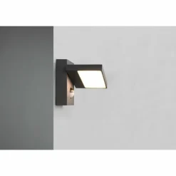Luminaires Trio Applique murale d'extérieur Trio Horton LED Anthracite, 1 lumière, Détecteur de mouvement