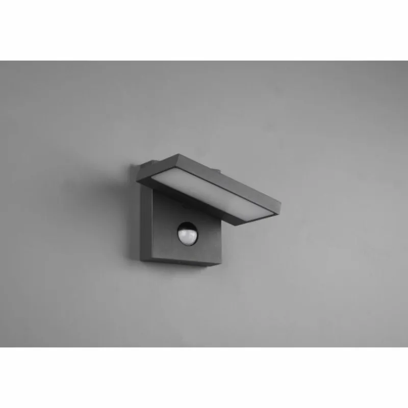 Luminaires Trio Applique murale d'extérieur Trio Horton LED Anthracite, 1 lumière, Détecteur de mouvement