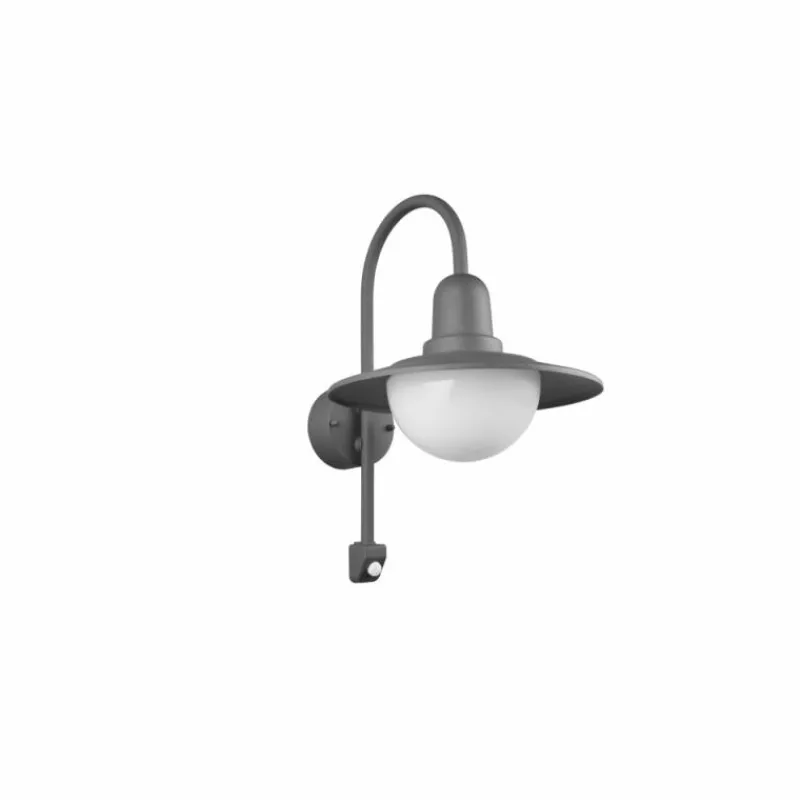 Luminaires Trio Applique murale d'extérieur Trio Norman Anthracite, 1 lumière, Détecteur de mouvement