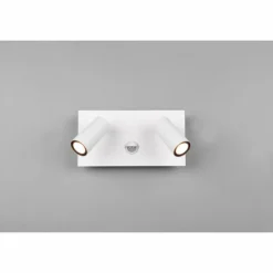 Luminaires Trio Applique murale d'extérieur Trio Tunga LED Blanc, 2 lumières, Détecteur de mouvement