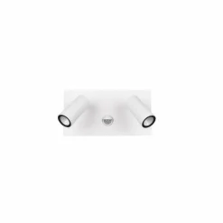 Luminaires Trio Applique murale d'extérieur Trio Tunga LED Blanc, 2 lumières, Détecteur de mouvement