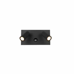 Luminaires Trio Applique murale d'extérieur Trio Tunga LED Anthracite, 2 lumières, Détecteur de mouvement