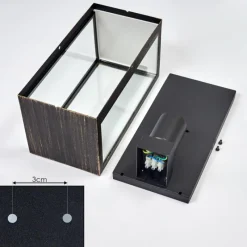 Lampes Dorées-hofstein Applique murale d'extérieur Hamra Noir doré, 1 lumière