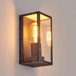 Lampes Dorées-hofstein Applique murale d'extérieur Hakkas Noir doré, 1 lumière