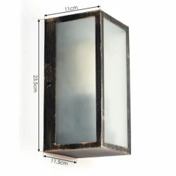 Lampes Dorées-hofstein Applique murale d'extérieur Hakkas Brun, Or, 1 lumière