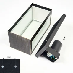 Lampes Dorées-hofstein Applique murale d'extérieur Hakkas Brun, Or, 1 lumière