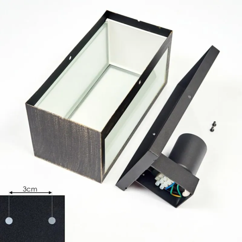 Lampes Dorées-hofstein Applique murale d'extérieur Hakkas Brun, Or, 1 lumière