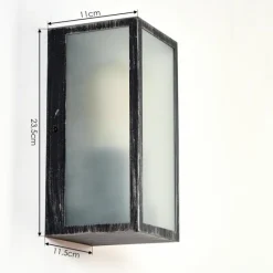 hofstein Applique murale d'extérieur Hakkas Noir, Argenté, 1 lumière