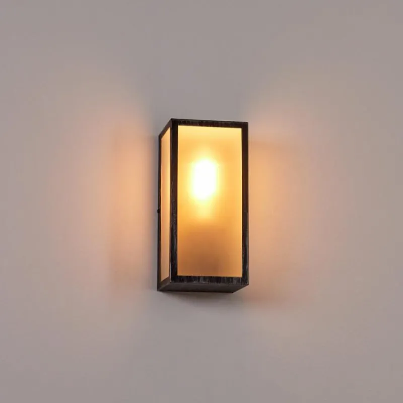 hofstein Applique murale d'extérieur Hakkas Noir, Argenté, 1 lumière
