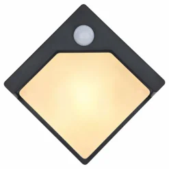 Luminaires Globo Lighting Applique murale d'extérieur Globo Solar LED Noir, 8 lumières, Détecteur de mouvement