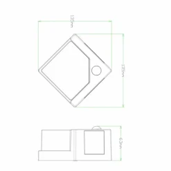 Luminaires Globo Lighting Applique murale d'extérieur Globo Solar LED Noir, 8 lumières, Détecteur de mouvement