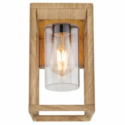 Lampes En Bois-Luminaires Globo Lighting Applique murale d'extérieur Globo CANDELA Bois foncé, 1 lumière