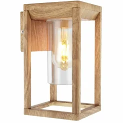 Lampes En Bois-Luminaires Globo Lighting Applique murale d'extérieur Globo CANDELA Bois foncé, 1 lumière
