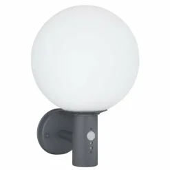 Luminaires Globo Lighting Applique murale d'extérieur Globo OSSY Anthracite, 1 lumière, Détecteur de mouvement