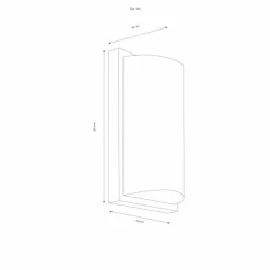 Luminaires LCD Applique murale d'extérieur LCD 039SEN Noir, 1 lumière, Détecteur de mouvement