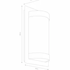 Luminaires LCD Applique murale d'extérieur LCD 060SEN Acier inoxydable, 1 lumière, Détecteur de mouvement