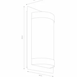 Luminaires LCD Applique murale d'extérieur LCD 060LED Acier inoxydable, 1 lumière