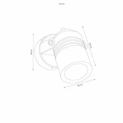 Luminaires LCD Applique murale d'extérieur LCD 5019 LED Noir, 1 lumière