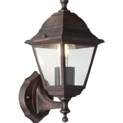 Luminaires Rustiques-Luminaires Brilliant Applique murale d'extérieur Brillliant Nissie Brun, 1 lumière