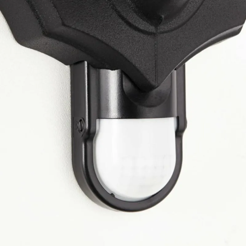 Luminaires Rustiques-Luminaires Brilliant Applique murale d'extérieur Brillliant Carleen Noir, 1 lumière, Détecteur de mouvement