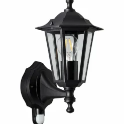 Luminaires Rustiques-Luminaires Brilliant Applique murale d'extérieur Brillliant Carleen Noir, 1 lumière, Détecteur de mouvement