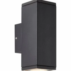 Luminaires Brilliant Applique murale d'extérieur Brillliant Nerty Argenté, 2 lumières