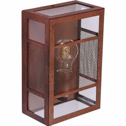 Luminaires Rustiques-Luminaires Brilliant Applique murale d'extérieur Brillliant Getta Brun, 1 lumière