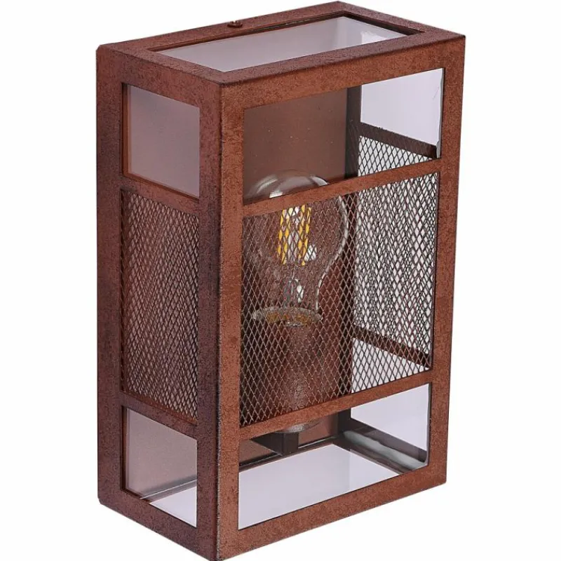 Luminaires Rustiques-Luminaires Brilliant Applique murale d'extérieur Brillliant Getta Brun, 1 lumière