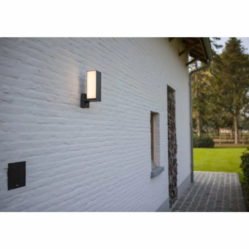 Luminaires Lutec Applique murale d'extérieur Lutec CUBA LED Anthracite, 1 lumière, Détecteur de mouvement