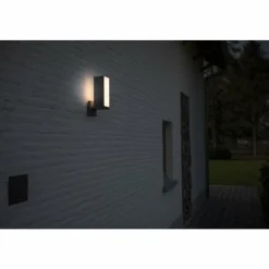 Luminaires Lutec Applique murale d'extérieur Lutec CUBA LED Anthracite, 1 lumière, Détecteur de mouvement