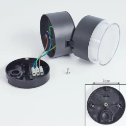 hofstein Applique murale d'extérieur Papagayos LED Anthracite, 1 lumière, Changeur de couleurs