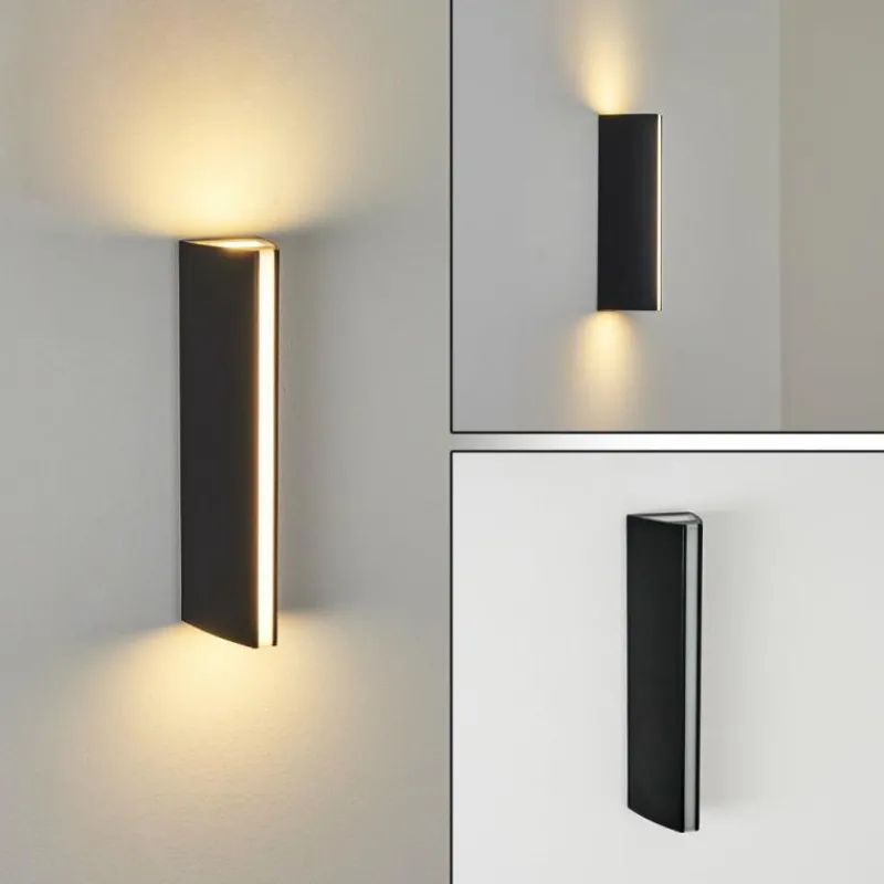 hofstein Applique murale d'extérieur Rotterdam LED Noir, 1 lumière