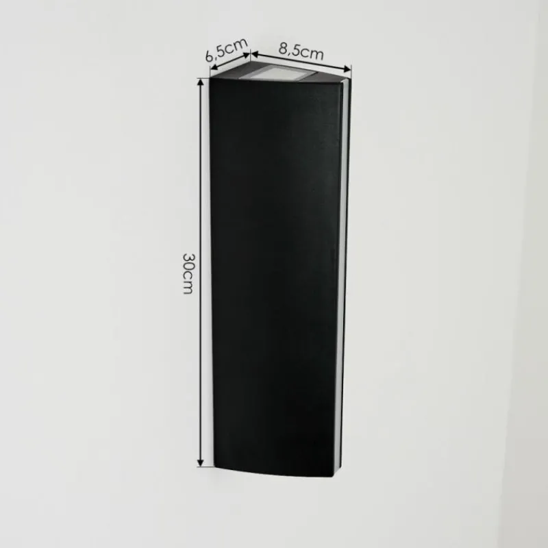 hofstein Applique murale d'extérieur Rotterdam LED Noir, 1 lumière