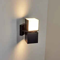 hofstein Applique murale d'extérieur Swanek LED Noir, 1 lumière