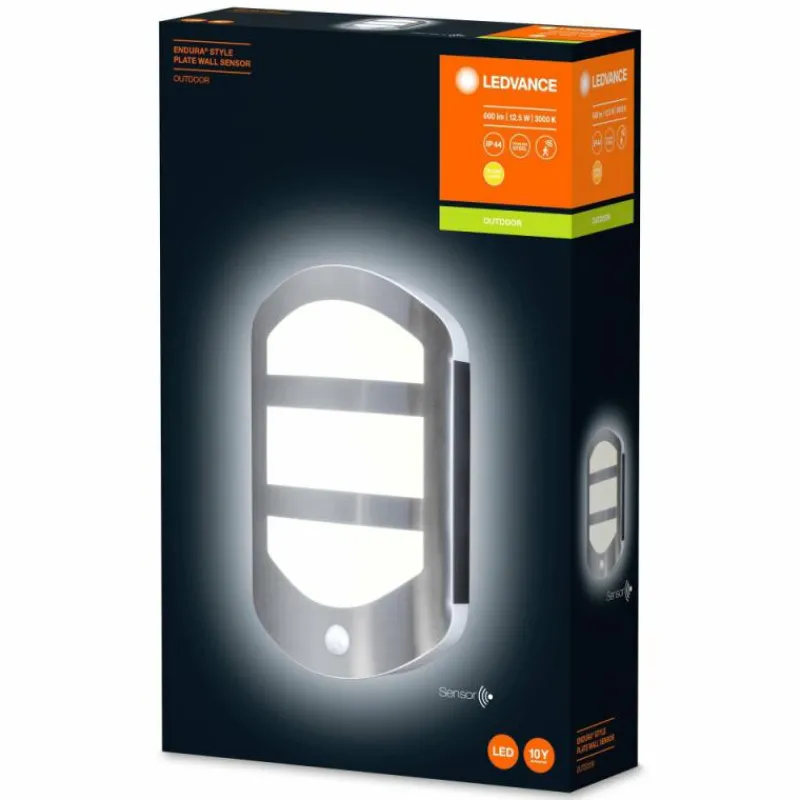 Luminaires Ledvance Applique murale d'extérieur LEDVANCE ENDURA Blanc, 1 lumière, Détecteur de mouvement