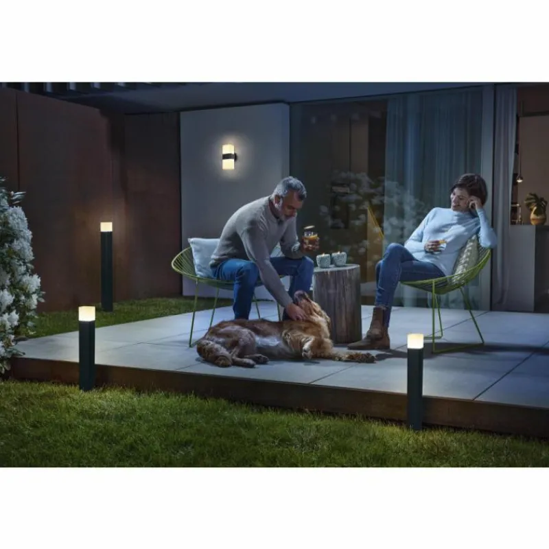 Luminaires Ledvance Applique murale d'extérieur LEDVANCE CUBE Gris, 1 lumière, Changeur de couleurs