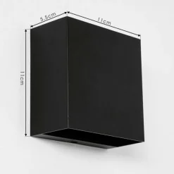 hofstein Applique murale d'extérieur Spidern LED Noir, 1 lumière