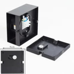 hofstein Applique murale d'extérieur Spidern LED Noir, 1 lumière