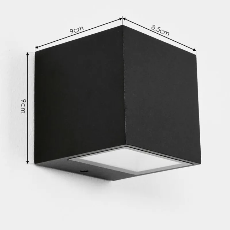 hofstein Applique murale d'extérieur Spidern LED Noir, 1 lumière