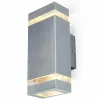 Luminaires Lutec Applique murale d'extérieur Lutec Focus Acier inoxydable, 2 lumières
