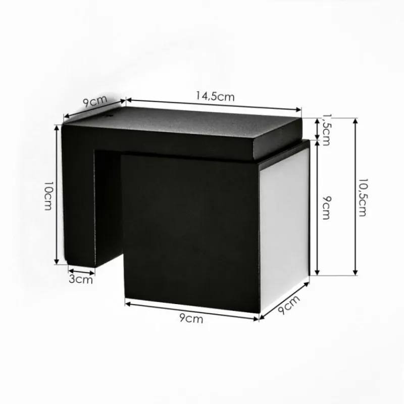 hofstein Applique murale d'extérieur Swanek LED Noir, 1 lumière