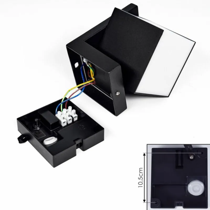 hofstein Applique murale d'extérieur Swanek LED Noir, 1 lumière