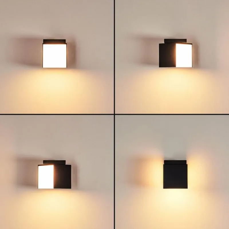 hofstein Applique murale d'extérieur Swanek LED Noir, 1 lumière