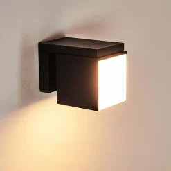 hofstein Applique murale d'extérieur Swanek LED Noir, 1 lumière