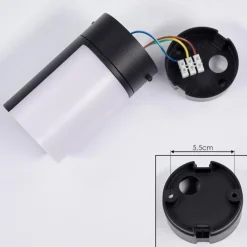 hofstein Applique murale d'extérieur Baulund LED Noir, 1 lumière