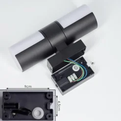 hofstein Applique murale d'extérieur Baulund LED Noir, 1 lumière