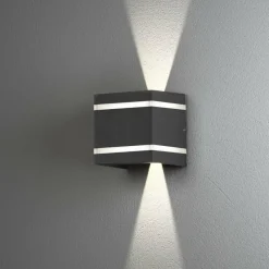 Luminaires Konstsmide Applique murale d'extérieur Konstsmide Cremona LED Anthracite, 2 lumières